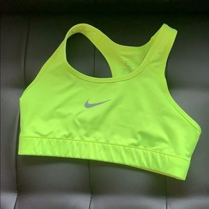 Neon Nike sports bra